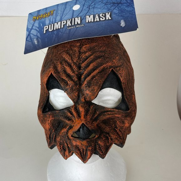 Scary Pumpkin Half Mask Child Size - Picture 2 of 5